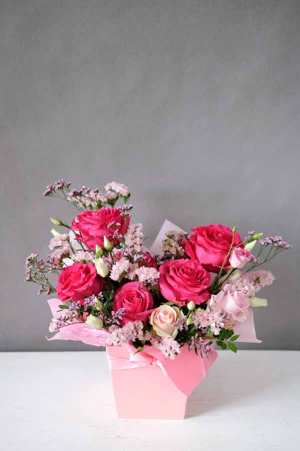 Розовая коробка с розами (3)